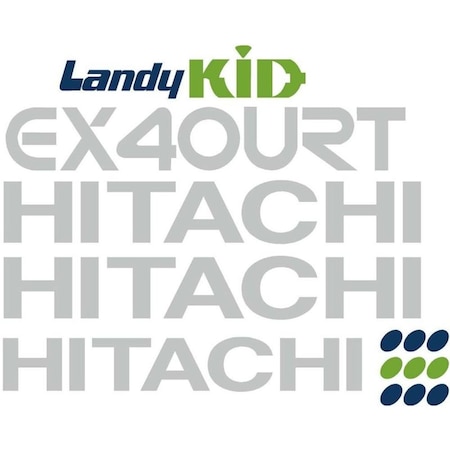 Aftermarket Decal Set with Landy Kid Decal for Hitachi EX40URT Excavator HTEX40URTDECALSET